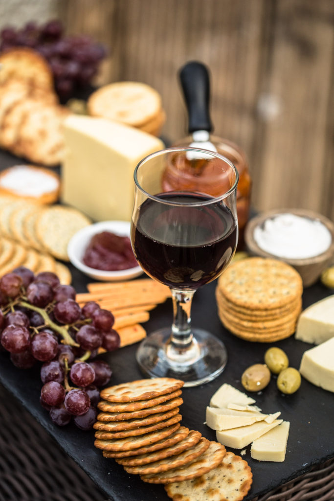 Irish Vegan Cheese Board with Wine